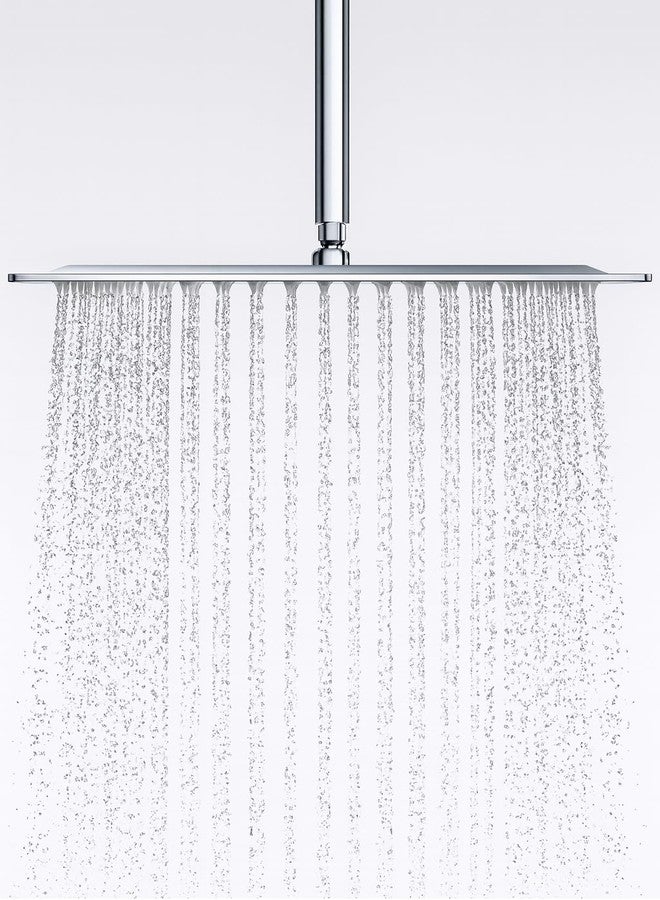 SBD 12 X 12 inch Ultra Slim Stainless Steel Over-Head Rain Shower for Bathroom (Silver, 12 x 12) - Image 1
